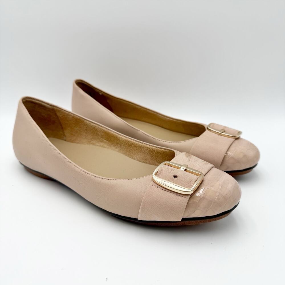Naturalizer Womens Marsha Flats US 10 M EU 40 Nude Pink Leather EUC